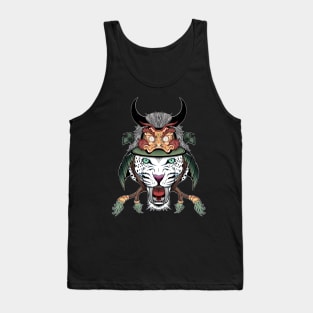 White cheeta Tank Top